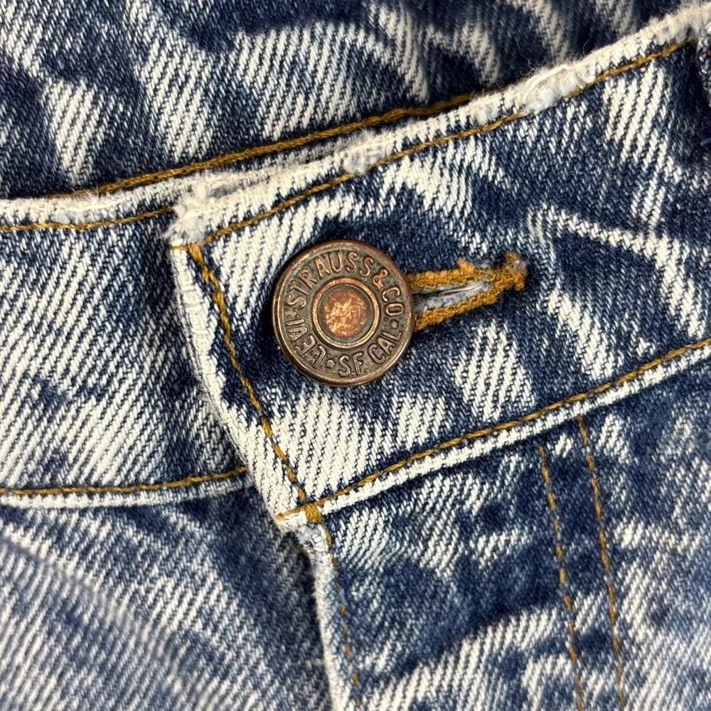 Vintage Acid Wash Levi's Jeans Mens 32x32 Baggy Straight Distressed Stained Read